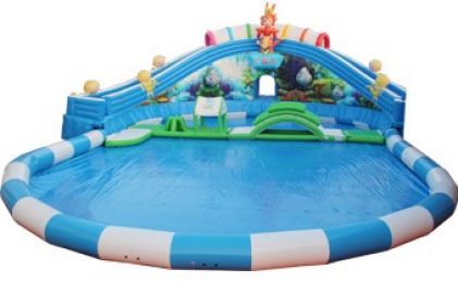 Inflatable Water Slide and Pool Game for Sale
