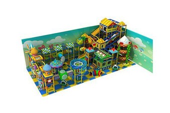 Área de juego interior temática espacio