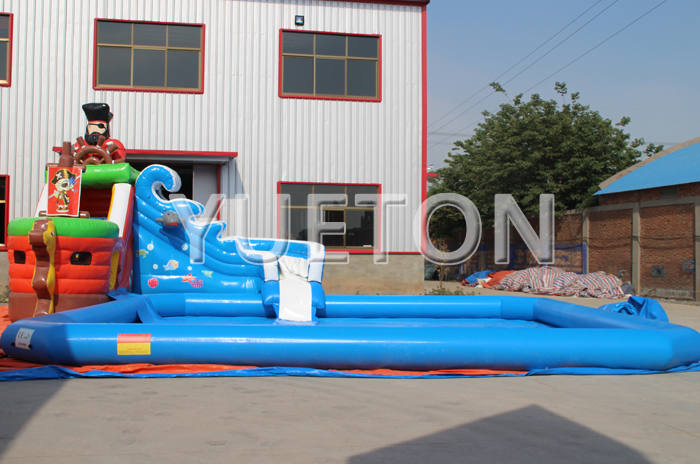 Inflatable water slide and pool game