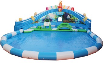 Tobogán inflable de agua y juego - Atracciones inflables