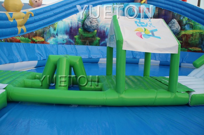 Inflatable water slide and pool game