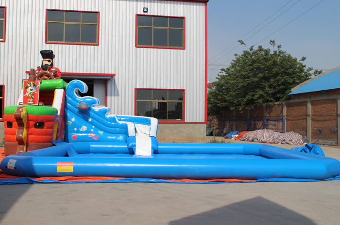 Inflatable water slide and pool game