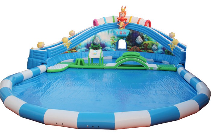 Inflatable water slide and pool game