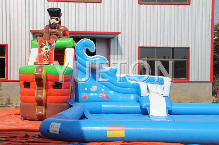 Inflatable water slide and pool game