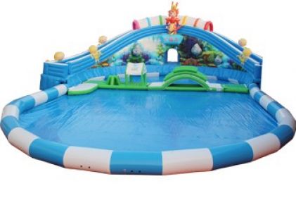 Inflatable water slide and pool game