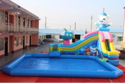 Inflatable water slide and pool game