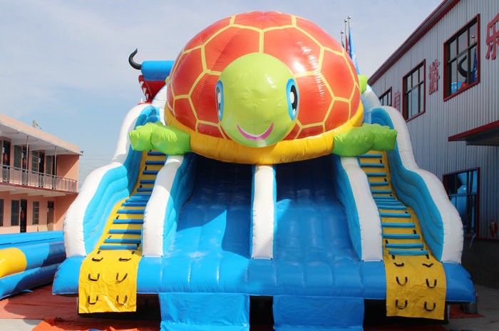 Tortoise inflatable slide