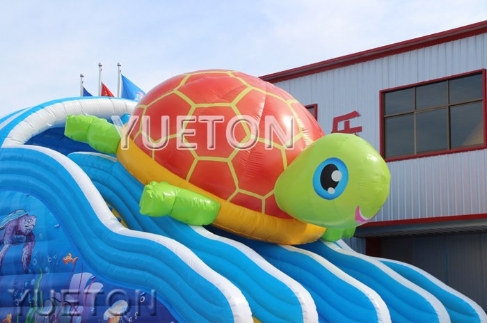 Tortoise inflatable slide
