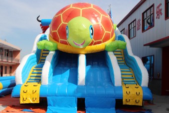 Tobogán hinchable de tortuga - Atracciones inflables