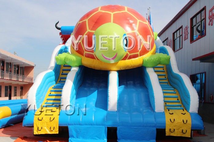 Tortoise inflatable slide