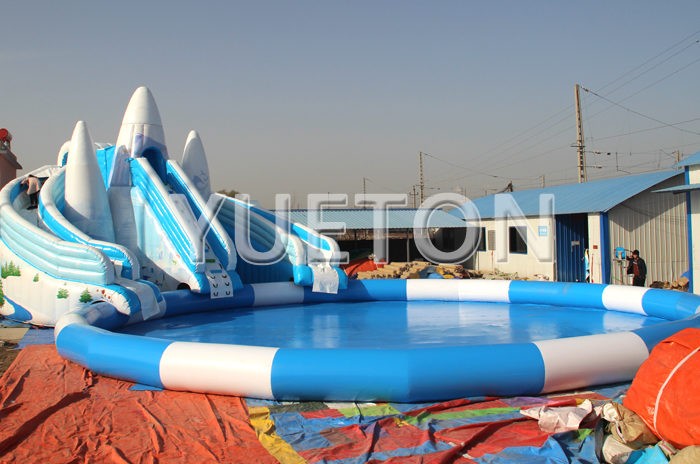 Inflatable water slide and pool game