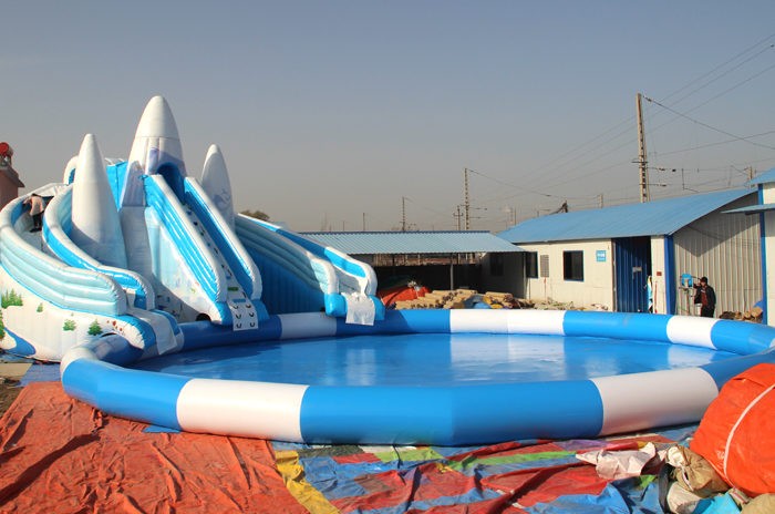 Inflatable water slide and pool game