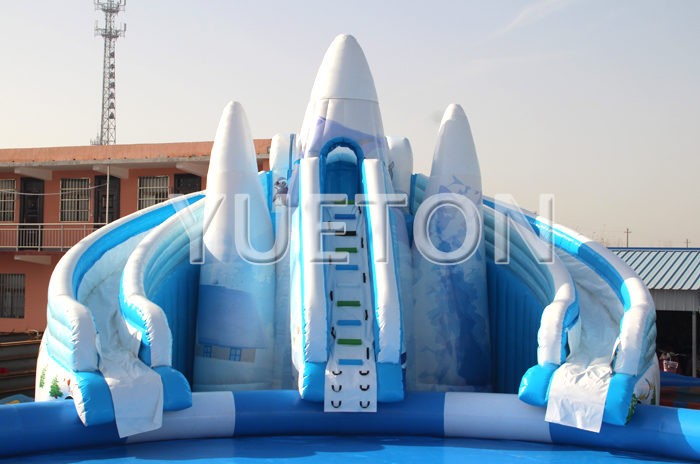 Inflatable water slide and pool game