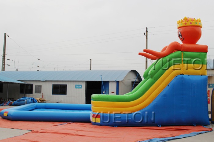 octopus  Inflatable water slide with pool