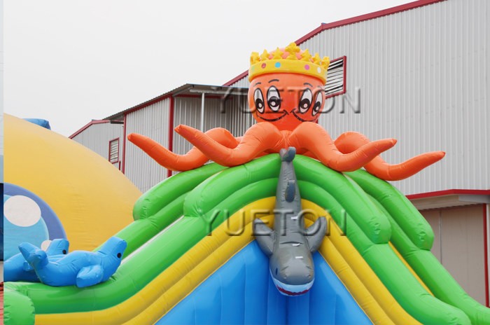 octopus  Inflatable water slide with pool