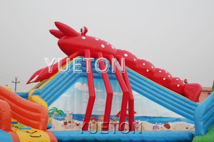 Inflatable water slide and pool game