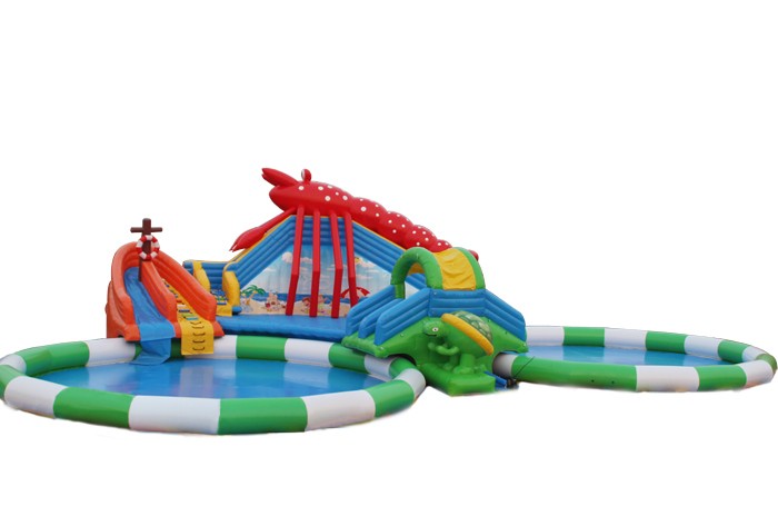 Inflatable water slide and pool game