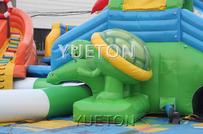 Inflatable water slide and pool game