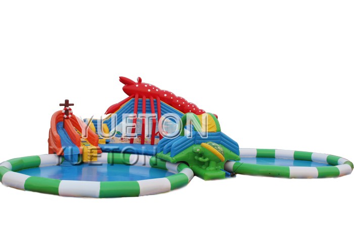 Inflatable water slide and pool game