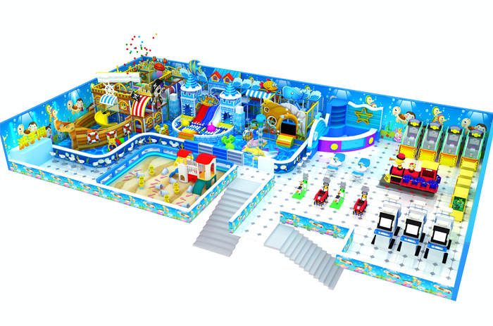 Zona de juegos infantil temática oceánica