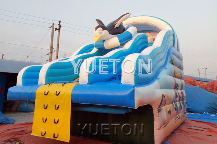 Penguin Inflatable water slide