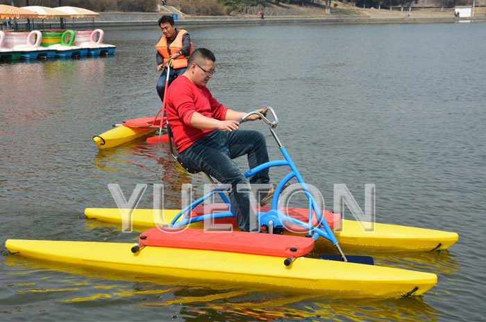 Yellow single water bike