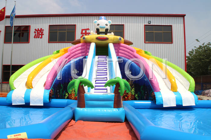 Inflatable water slide