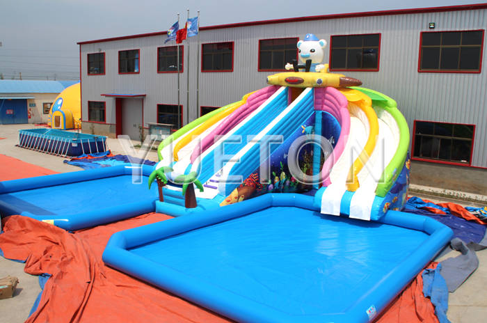 Inflatable water slide