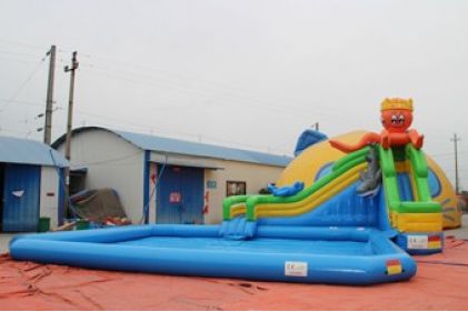 octopus  Inflatable water slide with pool