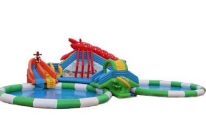 Inflatable water slide and pool game