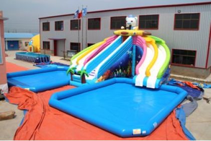 Inflatable water slide