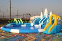 Inflatable water slide and pool park - Productos