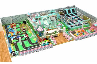 Zona de juegos blanda con trampolín - Parque de trampolines