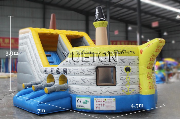 Pirate Ship Inflatable Slide