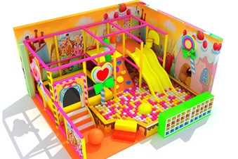 Área de juego interior temática de caramelos